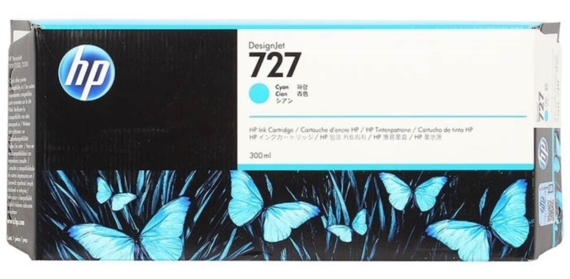 HP 727 300-ml Cyan DesignJet Ink Cartridge (F9J76A)