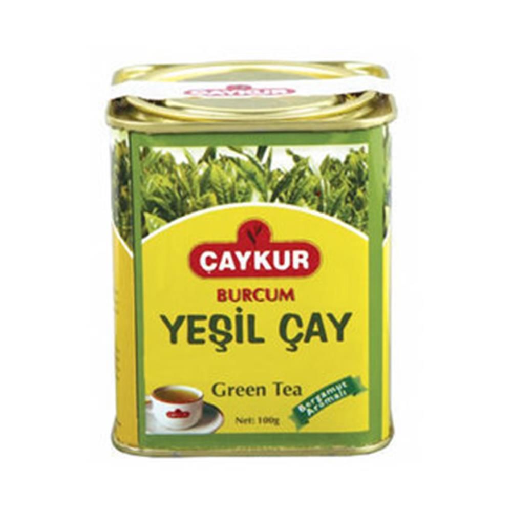 Çaykur Burcum Yeşil Dökme Çay 100 g (Dekoratif Metal Teneke Kutu)