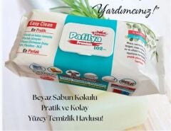 Pafilya Beyaz Sabun Yüzey Temizlik Havlusu 102 li Easy Clean Karbonat & Sirkeli (İz Bırakmaz)