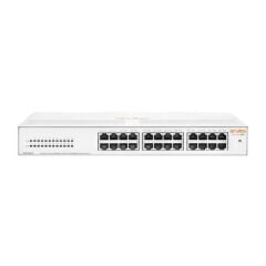 HPE Aruba Instant On 1430‑24G (R8R49A) 24-Port Gigabit Unmanaged Rack/Taşınabilir Switch • 24×10/100/1000 Mbps RJ45 • Fanless Sessiz Metal Kasa • Energy-Efficient Ethernet • Lifetime Warranty