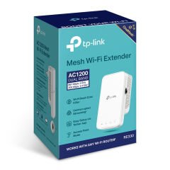 TP-Link RE330 AC1200 OneMesh Dual Band Kablosuz Priz Tipi Wi-Fi Menzil Genişletici