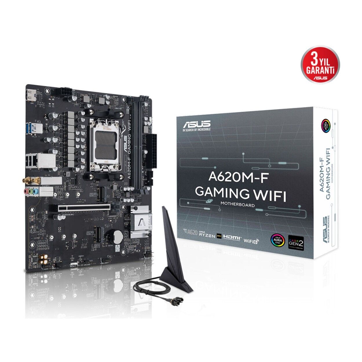ASUS A620M-F GAMING WIFI AMD A620 DDR5 8000MHz (OC) AM5 Micro-ATX Anakart