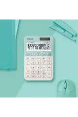 Casio MS-20YC-LG 12 Hane Pastel Yeşil Beyaz Masa Üstü Hesap Makinesi