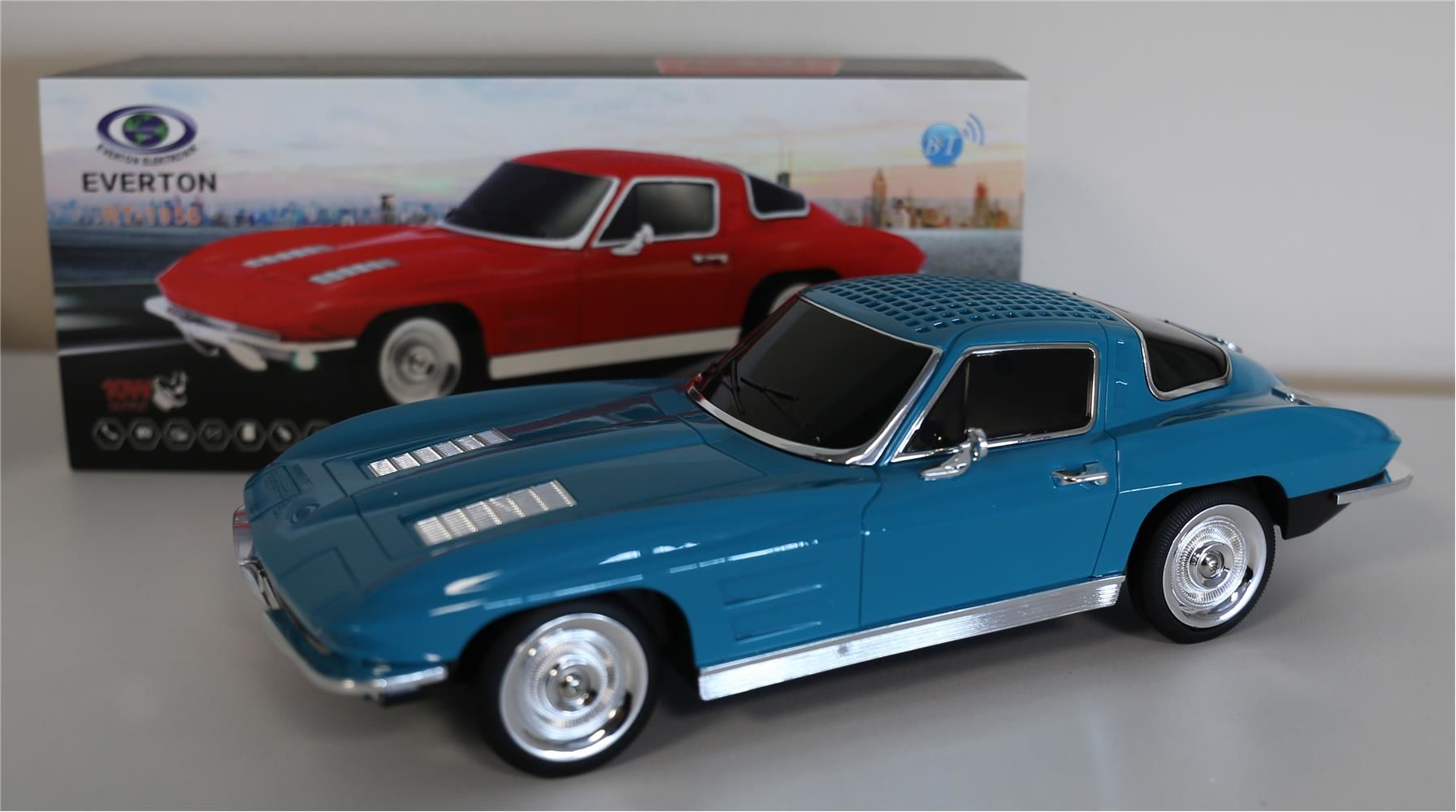 EVERTON RT-1956 Zümrüt Yeşili Arabalı Bluetooth FM-USB-TF-AUX Şarjlı Nostaljik Radyo