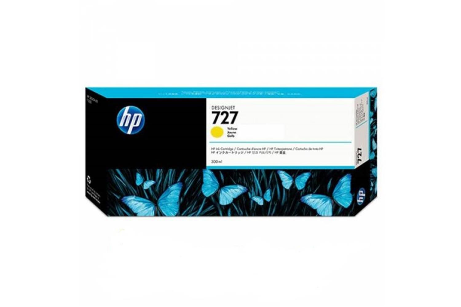 HP 727 Yellow (Sarı) 300ml Orijinal Plotter Mürekkep Kartuşu - F9J78A