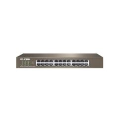 IP‑COM G1024D 24×10/100/1000 Mbps RJ45 Metal Kasa Rack‑Mount Unmanaged Switch • 48 Gbps Switching • 8K MAC • 4 Mb Buffer • Fanless • Yıldırım Koruma