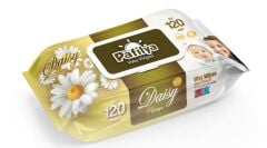 Pafilya Papatya Özlü Islak Havlu 120 Adet - Alkol ve Paraben İçermeyen Premium Seri