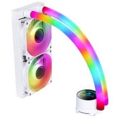 GameBooster INFINITY 240 White Edition ARGB GB‑LCS‑PS240‑WE 240 mm Intel 1700/1851p & AMD AM5 Uyumlu ARGB Aydınlatmalı Beyaz All‑in‑One Sıvı Soğutma Sistemi