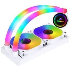 GameBooster INFINITY 240 White Edition ARGB GB‑LCS‑PS240‑WE 240 mm Intel 1700/1851p & AMD AM5 Uyumlu ARGB Aydınlatmalı Beyaz All‑in‑One Sıvı Soğutma Sistemi