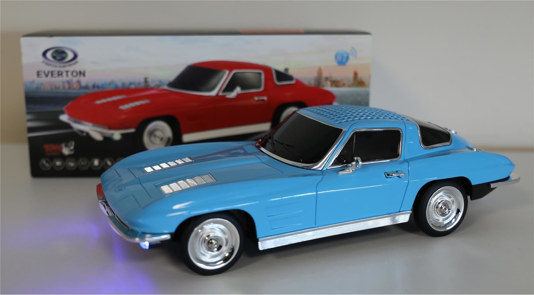 EVERTON RT-1956 Mavi Arabalı Bluetooth FM-USB-TF-AUX Şarjlı Nostaljik Radyo
