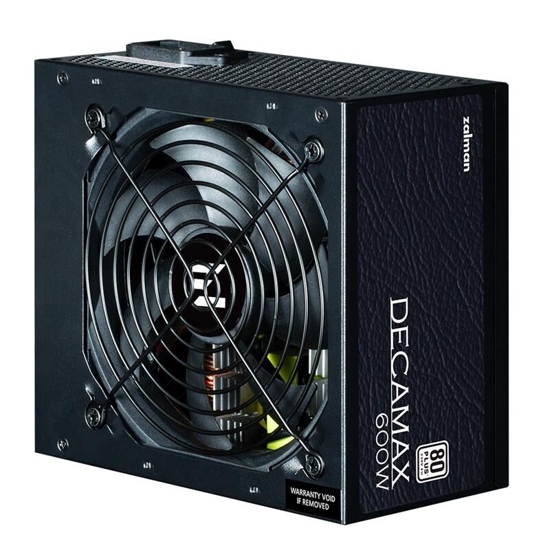 Zalman DecaMax ZM600‑LX3 600W 80 PLUS Standard Aktif PFC 99 % Single‑Rail +12V 46A 120 mm HDB Fan Non‑Modüler ATX12V 2.31 PSU