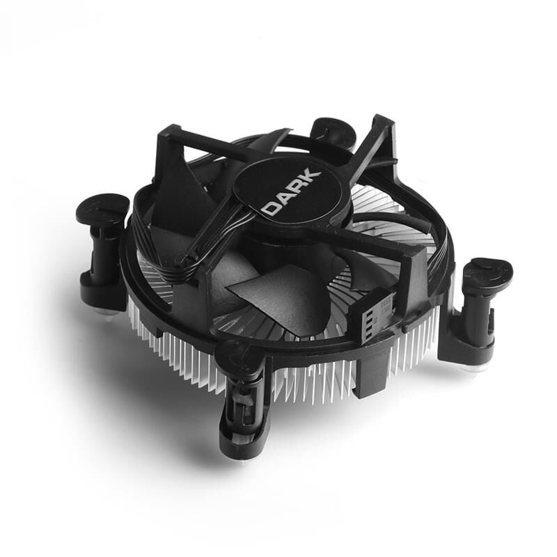 Dark DKCCL170 Intel LGA1700 Uyumlu 92 mm 4‑Pin PWM Hidrolik Rulmanlı Alüminyum Hava Soğutma İşlemci Fanı Sessiz 22 dBA Siyah