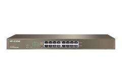 IP‑COM G1016G 16 Port Gigabit Metal Kasa Rack‑Mount Unmanaged Switch • 16×10/100/1000 Mbps RJ45 • 32 Gbps Back‑plane • 8 K MAC • 6 kV Port/PWR Lightning Koruma • Fanless 1U Çelik Kasa