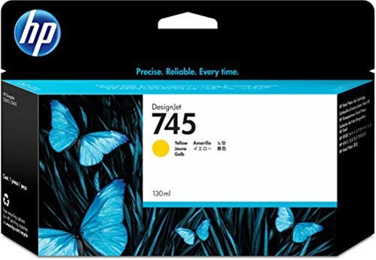 HP 745 Yellow (Sarı) 130ml Orijinal Plotter Mürekkep Kartuşu - F9J96A