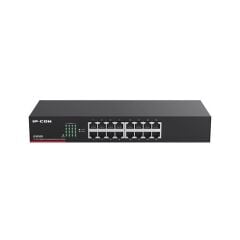 IP‑COM G1016D 16 Port Gigabit Metal Kasa Rack‑Mount Unmanaged Switch • 16×10/100/1000 Mbps RJ45 • 32 Gbps Back‑plane • 8 K MAC • 6 kV Lightning Protection • 1U Çelik Kasa