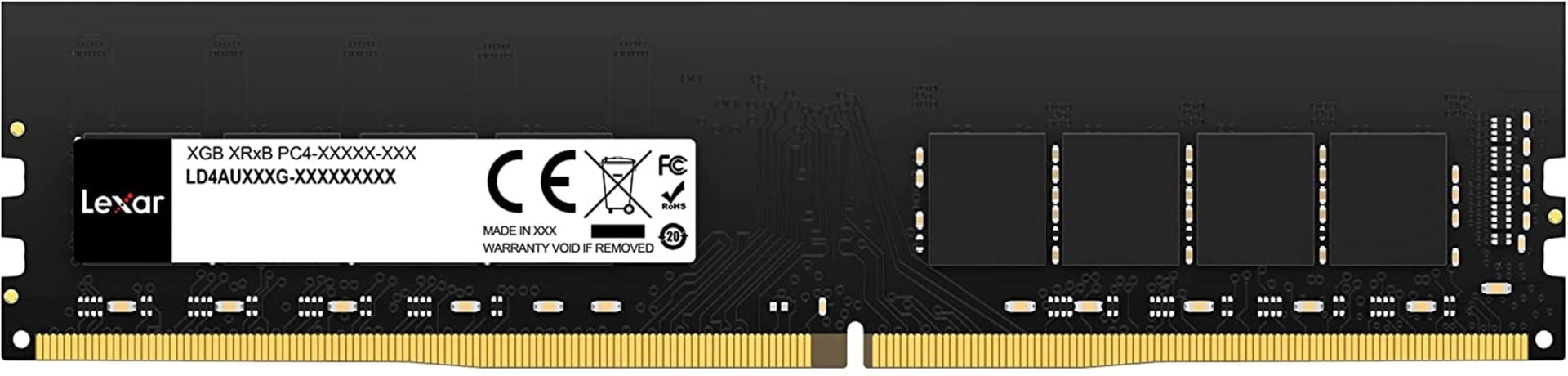Lexar 16GB DDR4‑3200 MHz UDIMM Desktop Memory LD4AU016G-B3200GSST 1.2V JEDEC CL22 288‑Pin Desktop PC Ram