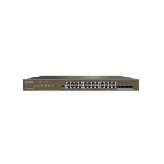 IP‑COM G3328F 24×10/100/1000 Mbps RJ45 + 4×1 Gbps SFP Uplink L2 Cloud‑Yönetilebilir Rackmount Switch (IMS Cloud, 40 Gbps, 16 K MAC)