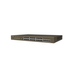 IP‑COM G3328F 24×10/100/1000 Mbps RJ45 + 4×1 Gbps SFP Uplink L2 Cloud‑Yönetilebilir Rackmount Switch (IMS Cloud, 40 Gbps, 16 K MAC)