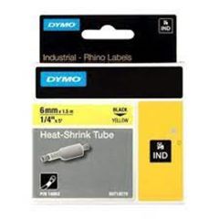 DYMO 18052 RhinoPRO Isıyla Küçülen Şerit 6mm x 1,5m Sarı-Siyah