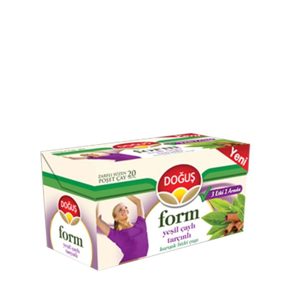 Doğuş Form Tarçınlı Yeşil Çaylı Karışık Bitki Çayı 20 Adet x 2 g (40 g)