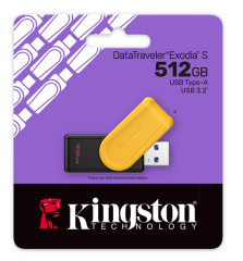 Kingston DataTraveler Exodia DTXG2-512GB 512GB USB 3.2 Gen 1 Taşınabilir Flash Bellek Siyah-Mor