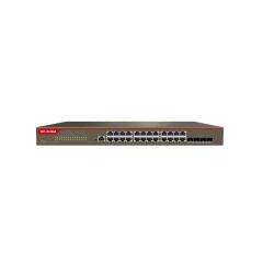 IP‑COM G5328X 24×10/100/1000 Mbps RJ45 + 4×10 Gbps SFP+ Uplink L3 Cloud‑Yönetilebilir Rackmount Switch (128 Gbps, 16K MAC, IMS Cloud)