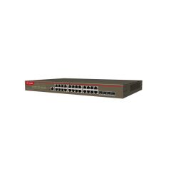 IP‑COM G5328X 24×10/100/1000 Mbps RJ45 + 4×10 Gbps SFP+ Uplink L3 Cloud‑Yönetilebilir Rackmount Switch (128 Gbps, 16K MAC, IMS Cloud)