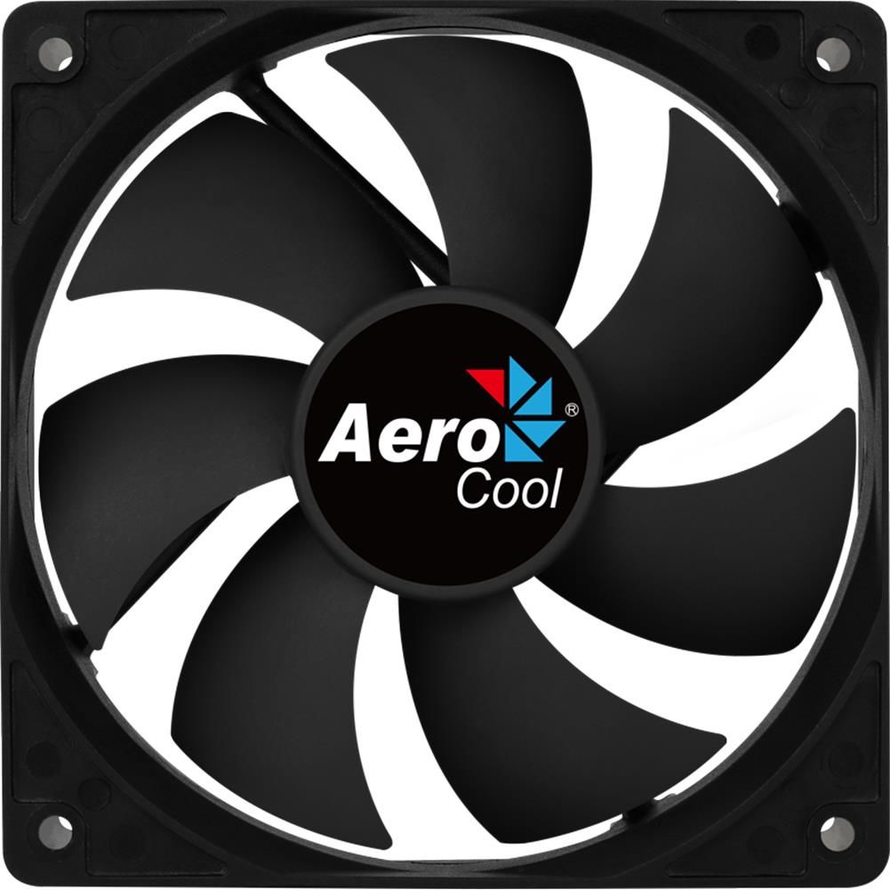 Aerocool AE‑CFFR120PBK Force 12 cm PWM 4Pin Siyah Sessiz Fan – 500–1500 RPM, 28.2 CFM, Sleeve Bearing, 2 Yıl Garanti