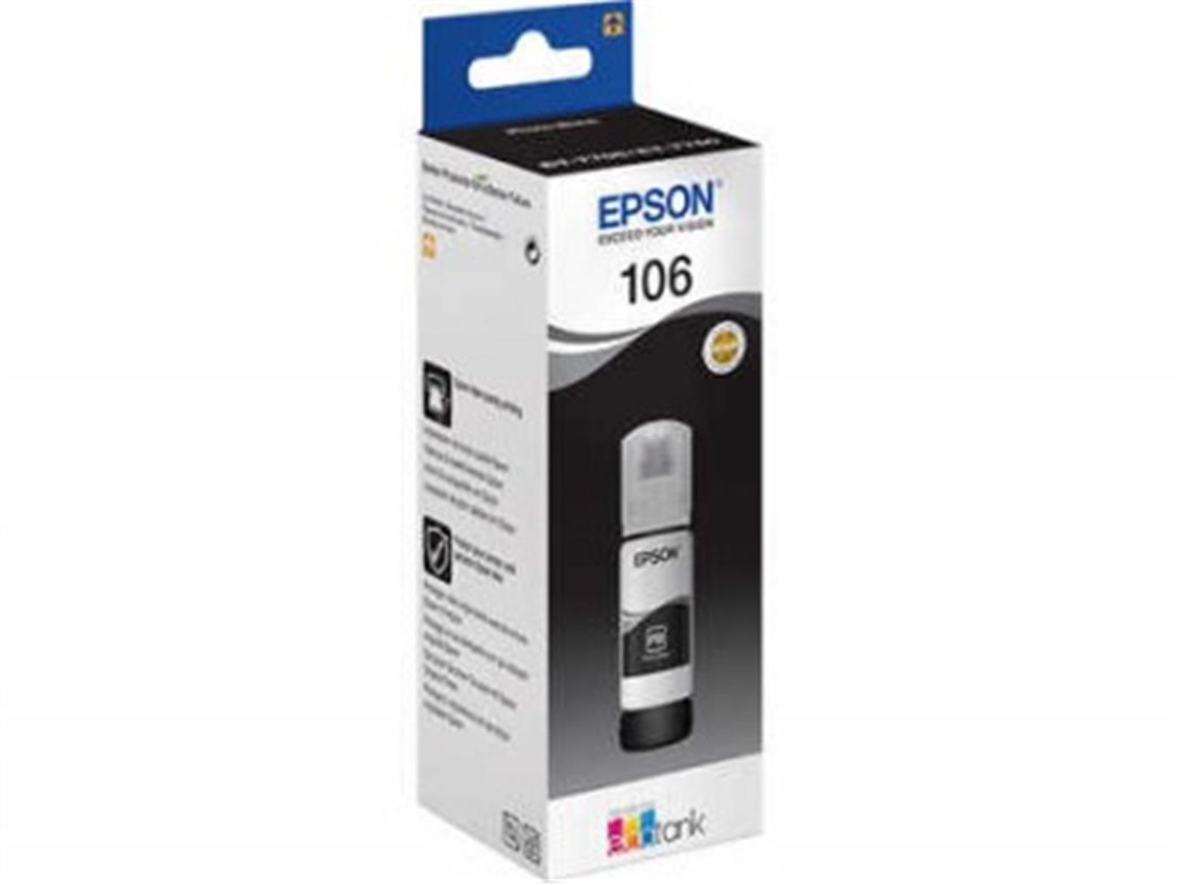 Epson 106 EcoTank Photo Black (Foto Siyah) Orijinal Mürekkep Şişesi (C13T00R140)