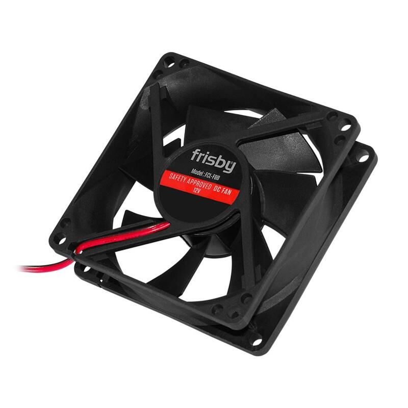 FRISBY FCL‑F8B 80 mm 4‑Pin Siyah Sleeve Bearing Kasa Fanı 2400 RPM 25.36 CFM 27.9 dBA