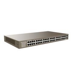 IP‑COM G3350F 48×10/100/1000 Mbps RJ45 + 2×1 Gbps SFP Uplink L2 Cloud‑Yönetilebilir Rackmount Switch (Metal, 1U)