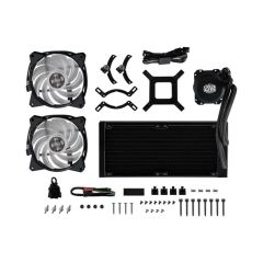 MSI MAG CORELIQUID 240R V2 240 mm AIO ARGB CPU Sıvı Soğutucu – 2×120 mm ARGB PWM Fan, 270° Döndürülebilir Blok Kapak, LGA/AM4/AM5 Destekli, Alüminyum Radyatör