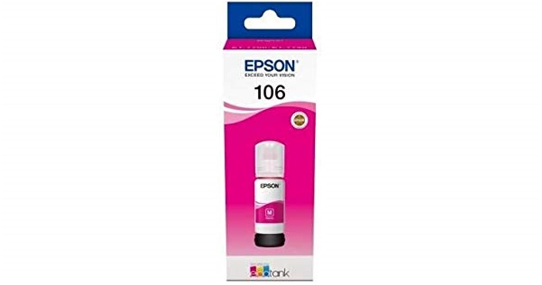 Epson 106 Macenta (Magenta) Orijinal Mürekkep Şişesi (70ml) T00R340