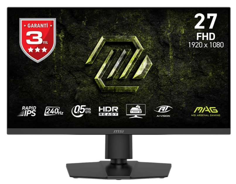 MSI MAG 272PF X24 27 İnç IPS 240Hz 0.5ms Adaptive-Sync Pivot Full HD Gaming Monitör