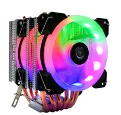 Revenge Cold Frost 600 RGB Kule 2 Fanlı Rainbow Gaming 4 Bakır Borulu CPU İşlemci Fanı