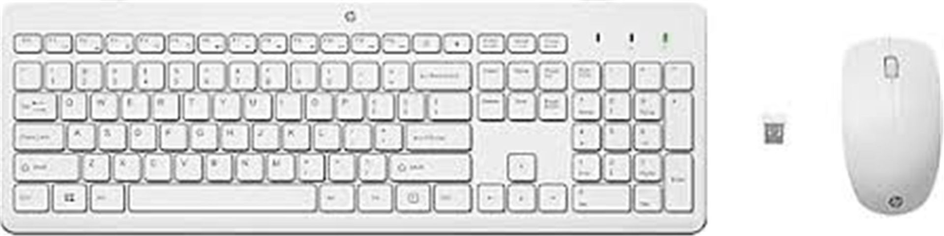HP 230 3L1F0AA Kablosuz Klavye & Mouse Kombo Beyaz 1600dpı (2 x AAA (keyboard); 1 x AA (mouse)