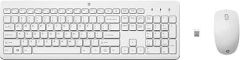 HP 230 3L1F0AA Kablosuz Klavye & Mouse Kombo Beyaz 1600dpı (2 x AAA (keyboard); 1 x AA (mouse)