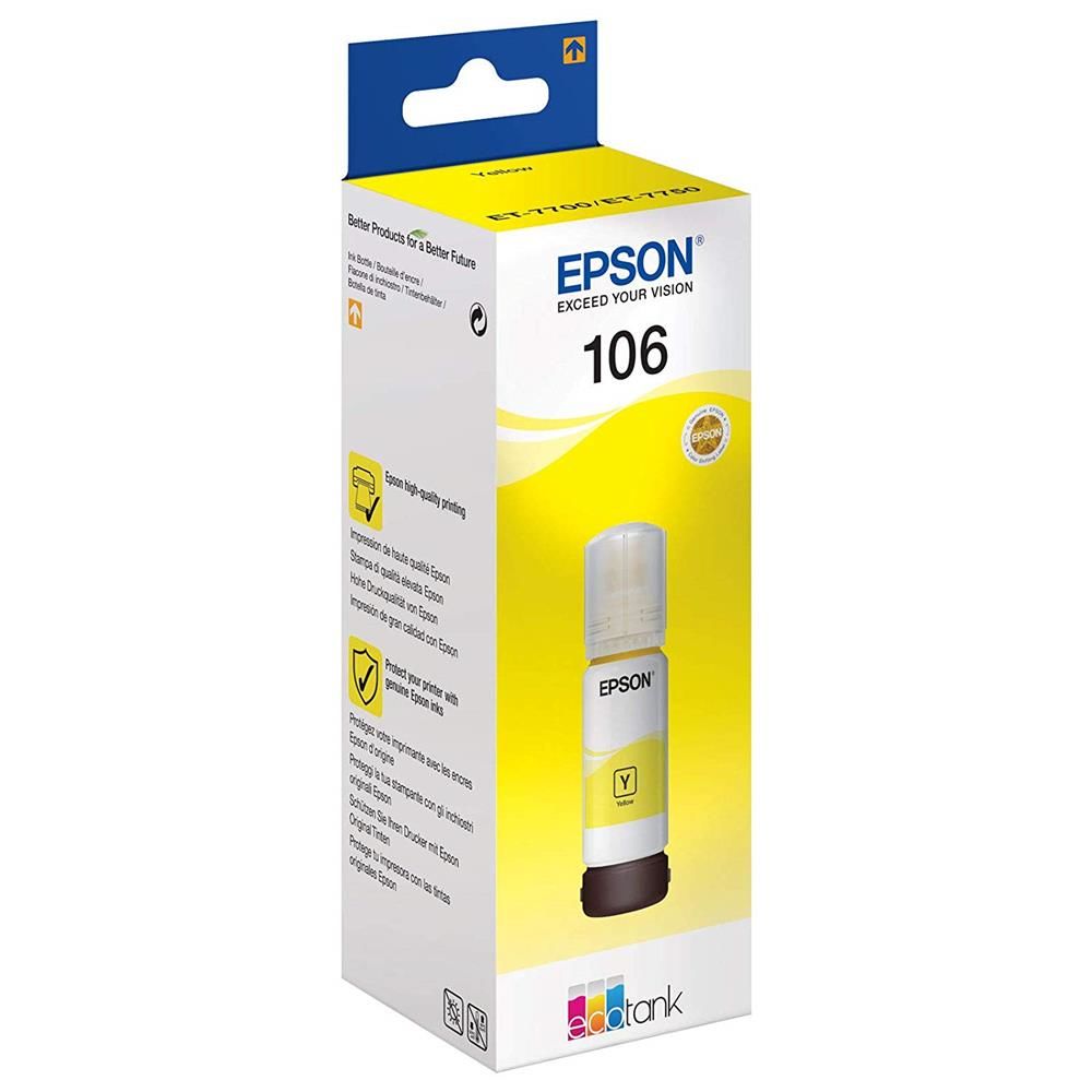 Epson 106 Yellow (Sarı) Şişe Mürekkep 70ml (C13T00R440)