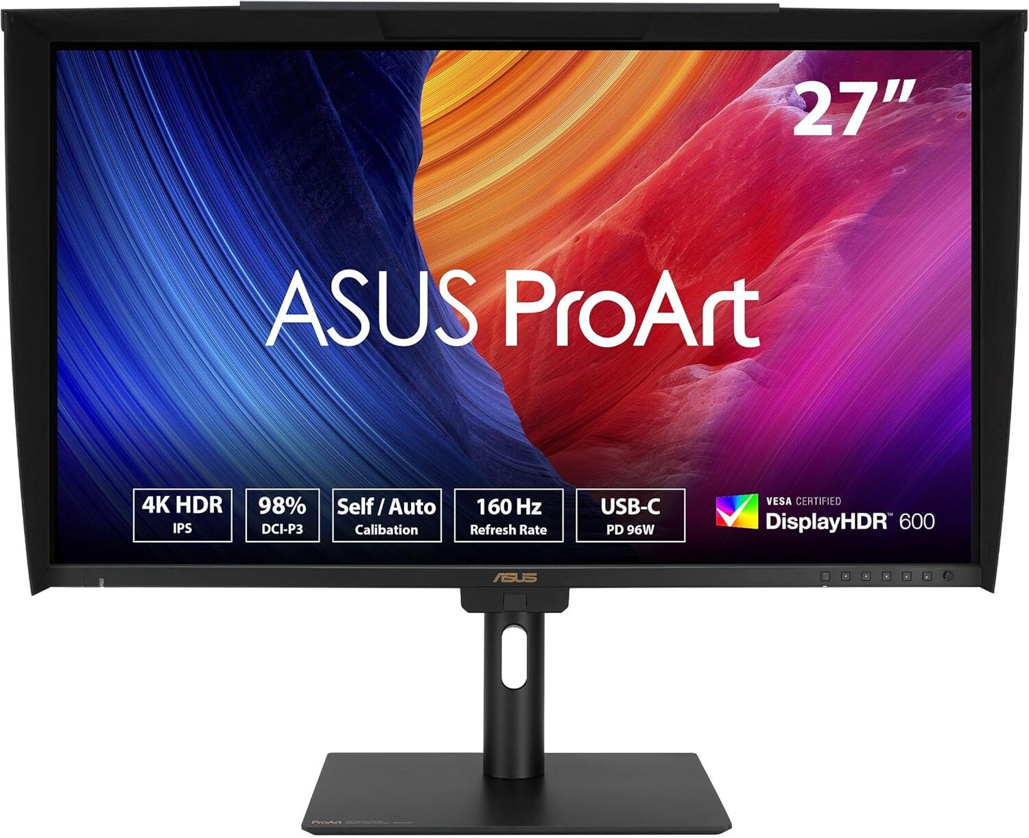 Asus 27'' ProArt PA27UCGE 4K IPS 3840x2160 1ms 160Hz DP HDMI USB-C Hoparlör VESA 3YIL Pivot Monitör