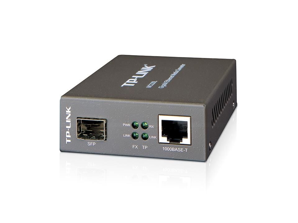 TP‑LINK Omada MC220L Ethernet (RJ45) – SFP Gigabit Fiber Medya Dönüştürücü (1000BASE‑T ↔ 1000BASE‑SX/LX), Harici Güç Adaptörlü, Tek Port