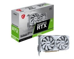 MSI GeForce RTX 3050 VENTUS 2X XS WHITE 8 GB GDDR6 OC PCI Express Gen 4 x8 128‑Bit Boost 1807 MHz HDMI 2.1 DP 1.4a DL‑DVI‑D 115 W TDP