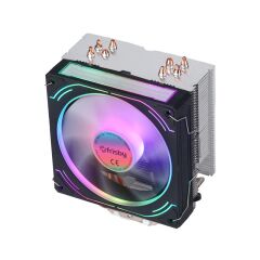 FRISBY FCL‑F1334C (P4S) INTEL 1366/115X/1200/1700 AM2/AM2+/AM3/AM4/AM5 Destekli ARGB 120 mm Bakır Borulu 1×Fan 180W İşlemci Soğutucu
