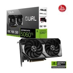 ASUS Dual GeForce RTX 5060 Ti OC Edition 16GB GDDR7 128 Bit DLSS 4 Ekran Kartı (DUAL-RTX5060TI-O16G)