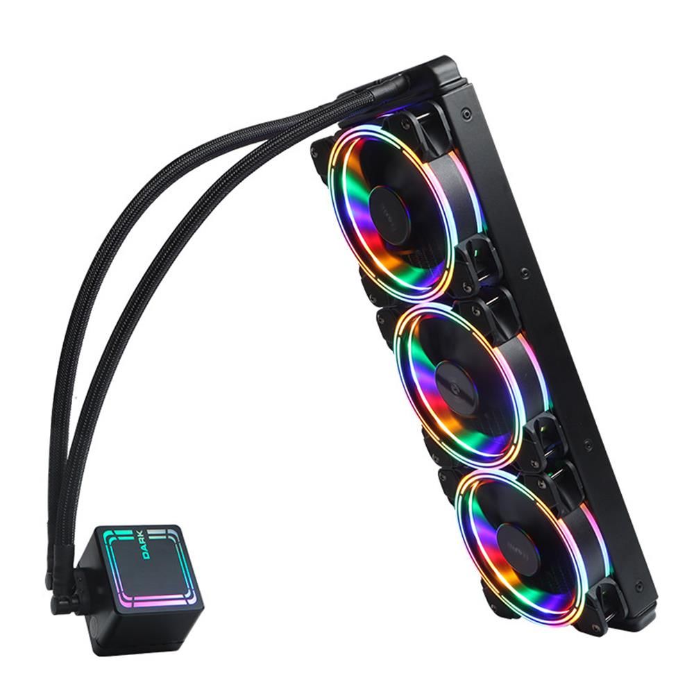 Dark DKCCW360 AquaForce W360 360 mm Fixed RGB LEDli Intel&AMD Uyumlu 3×120 mm PWM Fanlı 393×120×27 mm Radyatörlü Bakır Tabanlı Sıvı Soğutma Sistemi