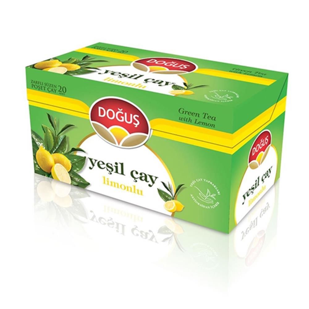Doğuş Limonlu Yeşil Çay Süzen Poşet 20 Adet x 1,75 g (35 g)