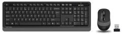 A4 Tech Fstyler FG1010 Kablosuz Multimedya Klavye Mouse Seti - Gri (2000 DPI)