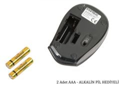 Everest SM-340 1200 DPI 2.4GHz Kablosuz 3D Optik Mouse - Kırmızı