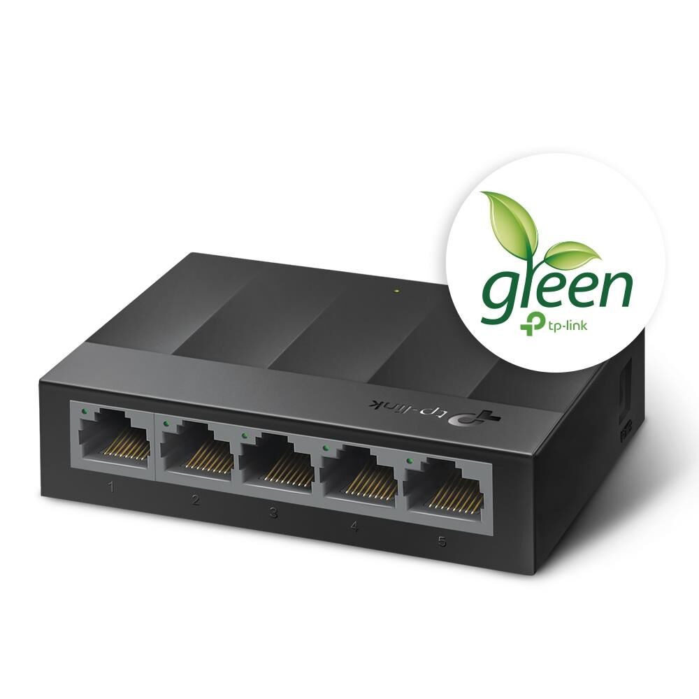 TP-LINK LS1005G 5×10/100/1000 Mbps RJ45 Fanless Plastik Kasa Masaüstü Yönetimsiz Switch