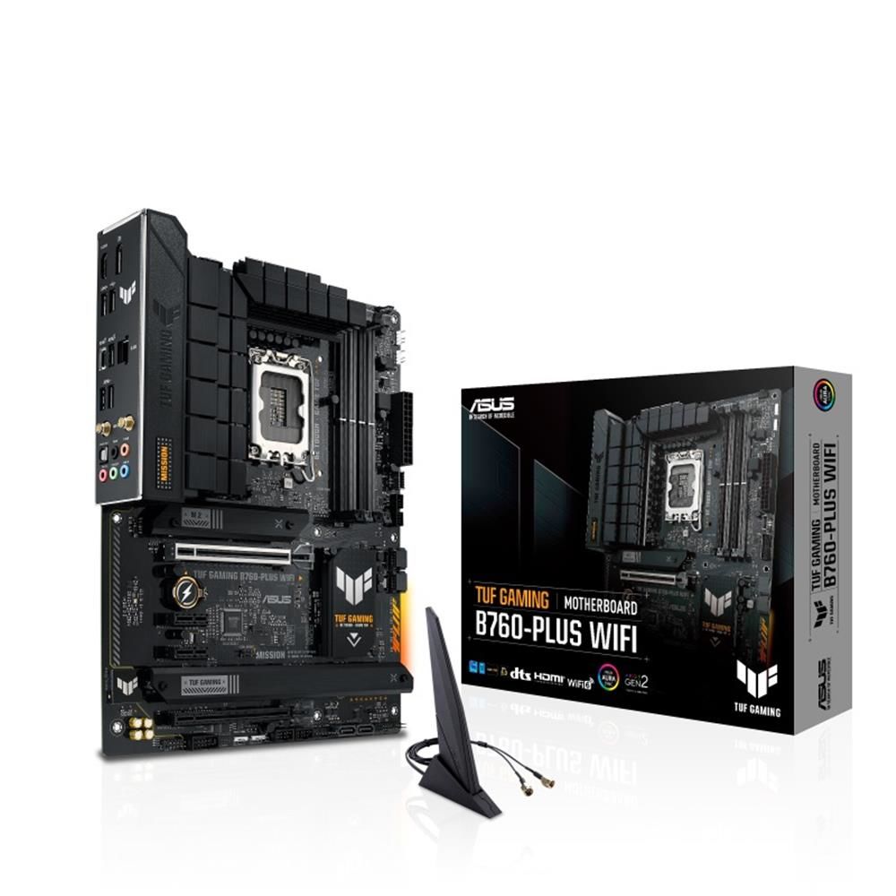 Asus TUF Gaming B760M‑Plus WIFI D5 Intel B760 Socket LGA 1700 13./12. Nesil DDR5 7200 MHz (OC) 4×DIMM 128 GB ATX TUF Gaming Anakart Wi‑Fi 6