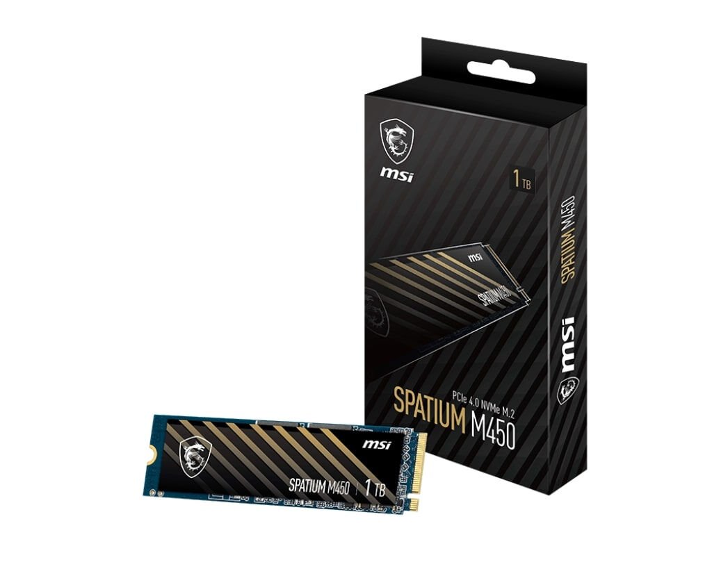 MSI Spatium M450 1TB NVMe M.2 PCIe Gen 4.0 x4 SSD (3600MB/s Okuma - 3000MB/s Yazma) V1